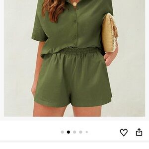 Olive Green Women's Shorts